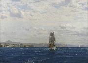 Michael Zeno Diemer Sailing off the Kilitbahir Fortress in the Dardenelles France oil painting artist